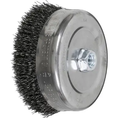 PFERD 82516 6" Crimped Wire Cup Brush .014 CS Wire, 5/8-11 Thread (ext.)
