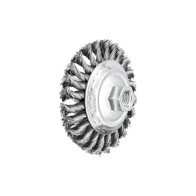 PFERD 82202 4" Knot Mini Bevel Brush .020 CS Wire, 5/8-11 Thread (5pk)