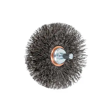 PFERD 82899 3" Crimped Mtd Wire Wheel Brush .012 CS Wire, 1/4" Shank (10pk)