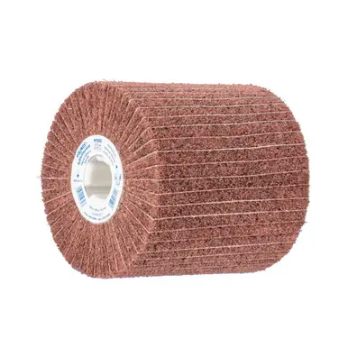 PFERD 43115 4" x 4" POLINOX Interleaved Finishing Drum 3/4" Keyed A.H., PNZ Type, 120 Grit