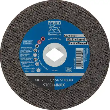 PFERD 63843 8" x 1/8" Cut-Off Wheel, 5/8" AH A 24 S SG - Diamond Bore - Type 1 (25pk)