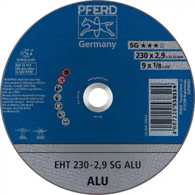 PFERD 63606 9" x 1/8" Cut-Off Wheel 7/8" AH A30N SG-ALU For Alum. Type 1 (25pk)