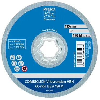 PFERD 48111 COMBICLICK Surface Conditioning Disc 5" A/O Med. Grade (10pk)