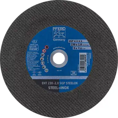 PFERD 63638 9" x 3/32" Cut-Off Wheel, 7/8" AH A 46 S SGP-INOX - Type 1 (25pk)