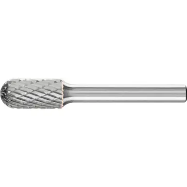 PFERD 24422 Carbide Bur, Cylind. Radius End, DBL Cut 3/8" x 3/4" x 1/4" Shank