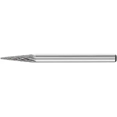 PFERD 23481 Carbide Bur, Cone (Pointed), SGL Cut 1/8" x 1/2" x 1/8" Shank, SM-42