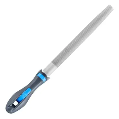 PFERD 11026P 10" Half Round File - DIY Packaged Bastard Cut w/ Handle