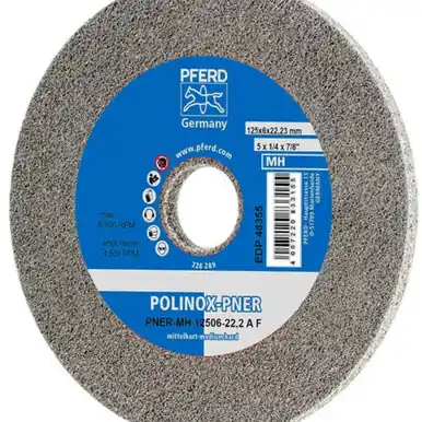 PFERD 48355 5" x 1/4" Unitized Wheel 7/8" A.H., A/O Fine (MH) 6AF (5pk)