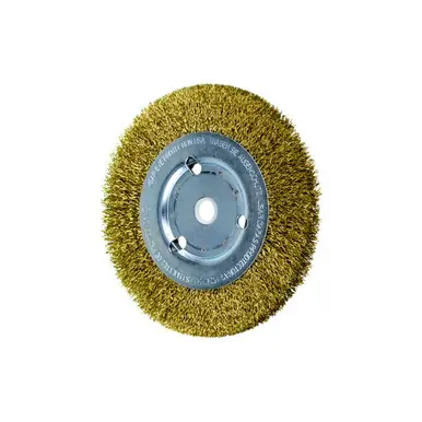PFERD 80667 6" Crimped Wire Wheel - Narrow Face .014 Brass Wire, 5/8-1/2 A.H. (2pk)