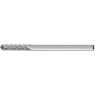 PFERD 23192 Carbide Bur, Cylind. Radius End, DBL Cut 1/8" x 1/2" x 1/8" Shank