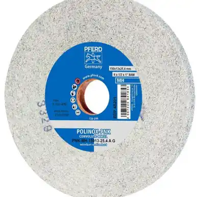 PFERD 48202 6" x 1/2" Convolute Wheel 1" A.H. - SiC Fine (MH) 8SF