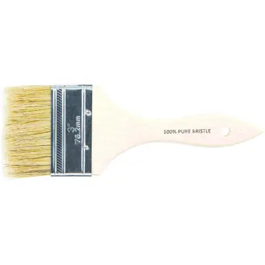 PFERD 89700 3" Chip Brush, White Bristle 1-3/4" Trim, Wood Handle (24pk)