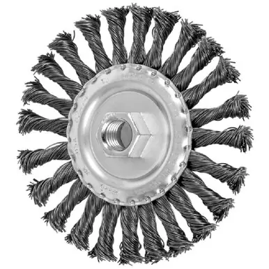 PFERD 82474 5" Full Cable Knot Wheel .023 CS Wire, 5/8-11 Thread (10pk)