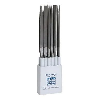 PFERD 12050 5-1/2" Crochet Needle File Knurled Handle, Cut 2 (12pk)