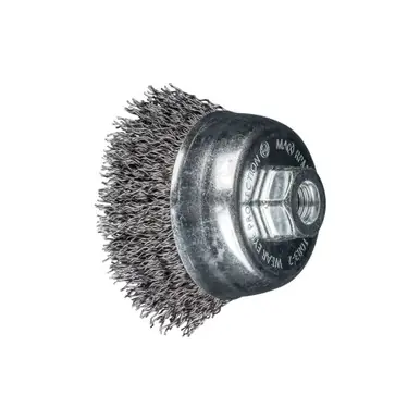 PFERD 764107 3-1/2" PSF Crimped Cup Brush .020 CS Wire 5/8-11 (ext.) (5pk)