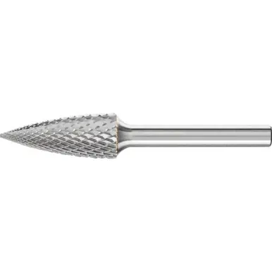 PFERD 24823 Carbide Bur, Tree Shape Pointed, DIA Cut 1/2" x 3/4" x 1/4" Shank