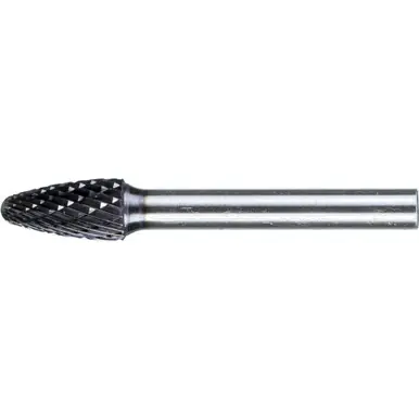 PFERD 27282 HICOAT Bur, Tree Shape, DBL Cut 3/8" x 3/4" x 1/4" Shank