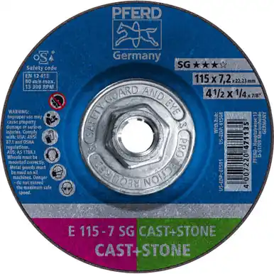 PFERD 61508 4-1/2" x 1/4" Grinding Wheel 5/8-11 C24S Masonry Type 27 (10pk)