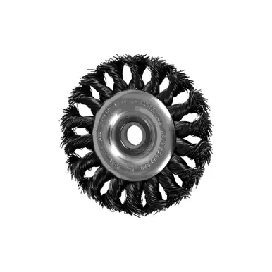 PFERD 81651 3" Standard Twist Knot Wheel .014 CS Wire, 1/2-3/8" A.H. (10pk)