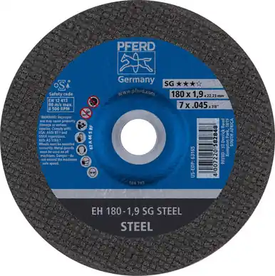 PFERD 63165 7" x .045" Cut-Off Wheel, 7/8" AH A 30 S SG - Type 27 (25pk)