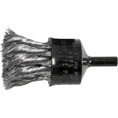 PFERD 83096 1" Knot Wire End Brush - Flared Cup .006 SS Wire, 1/4" Shank (10pk)