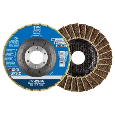 PFERD 43273 4-1/2" POLIVLIES Non-Woven Flap Disc 7/8" Arbor Hole - Coarse Grade (5pk)