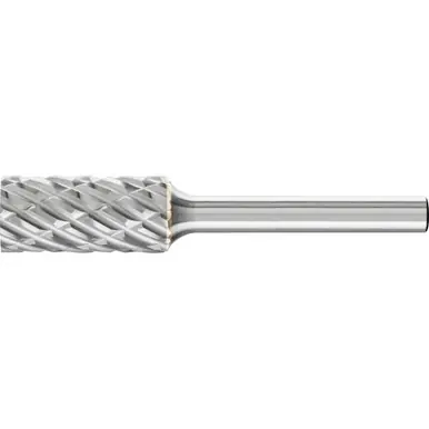 PFERD 24108 Carbide Bur, Cylind. Plain End, STEEL Cut 1/2" x 1" x 1/4" Shank