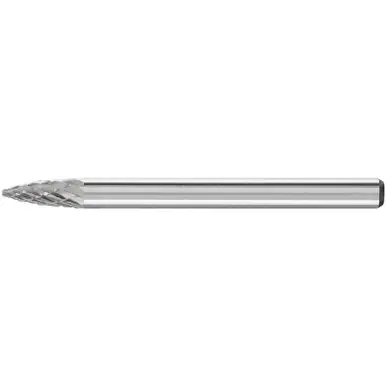 PFERD 23361 Carbide Bur, Tree Shape Pointed, SGL Cut 1/8" x 3/8" x 1/8" Shank