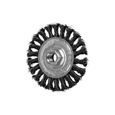 PFERD 82166P P.O.P. 4" Full Cable Mini Knot Wheel .020 CS Wire, 5/8-11 Thread (5pk)
