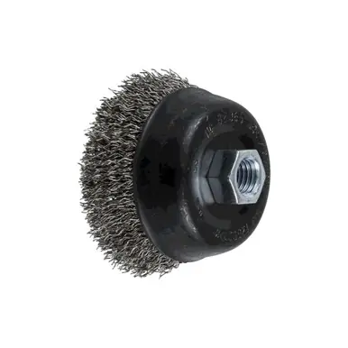 PFERD 82365 3-1/2" Crimped Wire Cup Brush .020 SS Wire, 5/8-11 Thread (ext.)