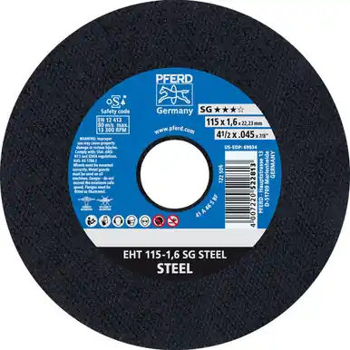 PFERD 69934 - 4-1/2" x .04 - 5" Cut-Off Wheel, 7/8" AH A 60 S SG - Type 1 (25pk)