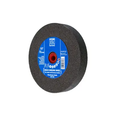 PFERD 61746 6" x 1" Vitrified Bench Wheel 1-1/4" A.H., Aluminum Oxide, 60 Grit