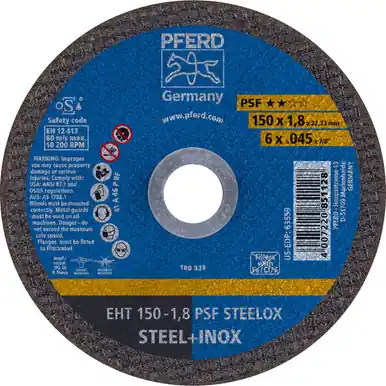 PFERD 63559 6" x .045" Cut-Off Wheel 7/8" AH A46P PSF-INOX Type 1 (25pk)