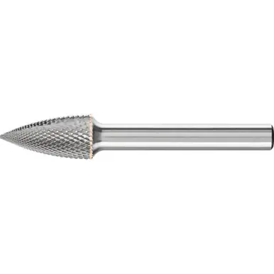 PFERD 27548 Carbide Bur, Tree Shape Pointed, MICRO Cut 3/8" x 3/4" x 1/4" Shank