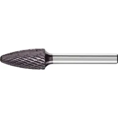 PFERD 27292 HICOAT Bur, Tree Shape, DBL Cut 1/2" x 1" x 1/4" Shank