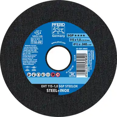 PFERD 69845 - 4-1/2" x .040" Cut-Off Wheel 7/8" AH A S SGP-INOX 60G Type 1 (25pk)