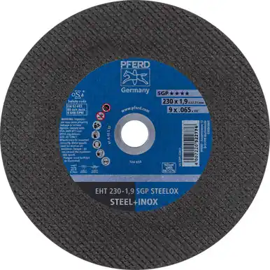 PFERD 63633 9" x .065" Cut-Off Wheel 7/8" AH A 46 S SGP-INOX Type 1 (25pk)