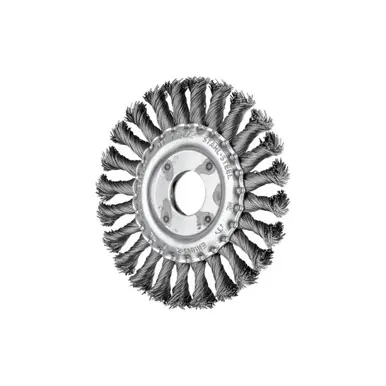 PFERD 82452 4-1/2" Full Cable Knot Wheel .020 CS Wire, 7/8" A.H. (10pk)