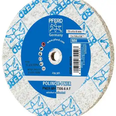 PFERD 48295 3" x 1/4" Unitized Wheel 1/4" A.H., A/O Fine (MH) 6AF (5pk)