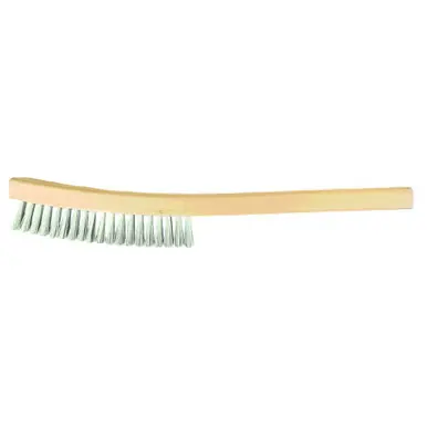 PFERD 89546 Curved Handle Platers Brush 3 Rows, .005 SS Wire (12pk)