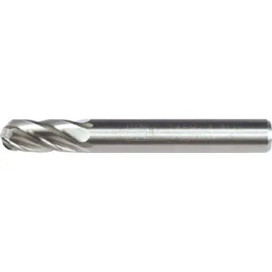 PFERD 24395 Carbide Bur, Cylind. Radius End, ALU/NF Cut 1/4" x 5/8" x 1/4" Shank