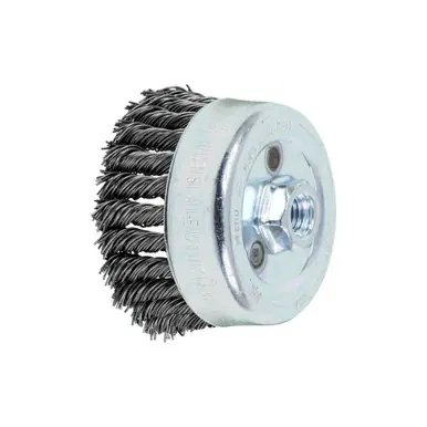 PFERD 82524 4" Knot Wire Cup Brush .035 CS Wire, 5/8-11 Thread (ext.)