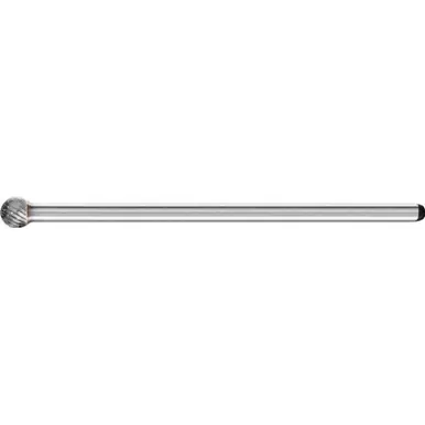 PFERD 25932 Carbide Bur, Ball Shape, DBL Cut 3/8" x 5/16" x 1/4" Ext. Shank
