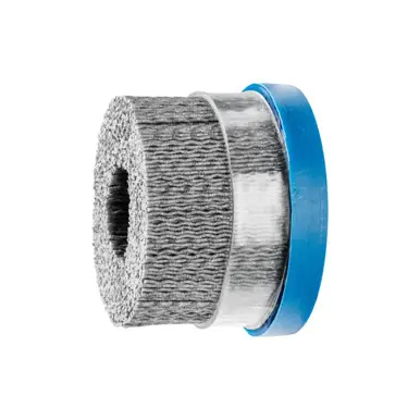 PFERD 84120 3" M-BRAD Composite Disc Brush, 7/8" AH Crimped Filament, .040 SiC 80 Grit
