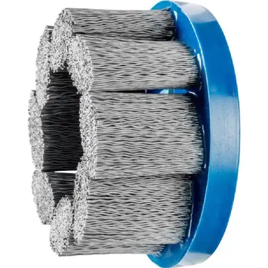 PFERD 83948 4" M-BRAD Disc Brush, Standard Density Round Filament, .028 SiC 320 Grit