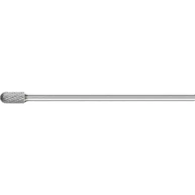 PFERD 25872 Carbide Bur, Cylind. Radius End, DBL Cut 3/8" x 3/4" x 1/4" Ext. Shank