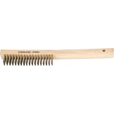 PFERD 85050 Curved Handle Scratch Brush Economy 4x19 Rows Stainless Wire (12pk)