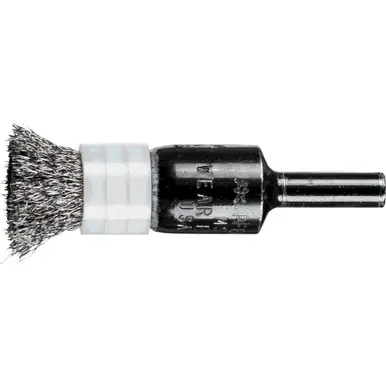PFERD 83024 1/2" Banded Crimped Wire End Brush .006 SS Wire, 1/4" Shank (10pk)