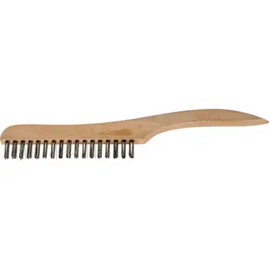 PFERD 89556 Shoe Handle Platers Brush - Narrow 1 Row, .005 SS Wire (12pk)