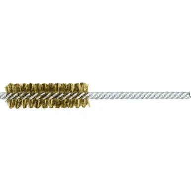 PFERD 83461 3/4" Power Tube Brush .006 Brass Wire, 1/4" Stem, DS/DS (10pk)